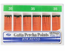 Dental Use F1 Gutta Percha Points 60/120 Points Color Coded Fda Approved