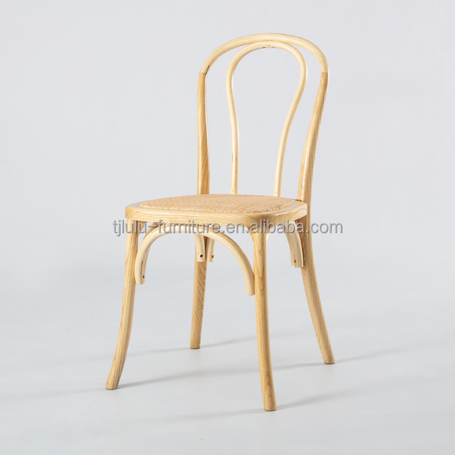 Chinese Mahogany and Rattan Material Nordic Home Furniture Wood Frame Banquet Dining Chair with Stackable Solid Wooden