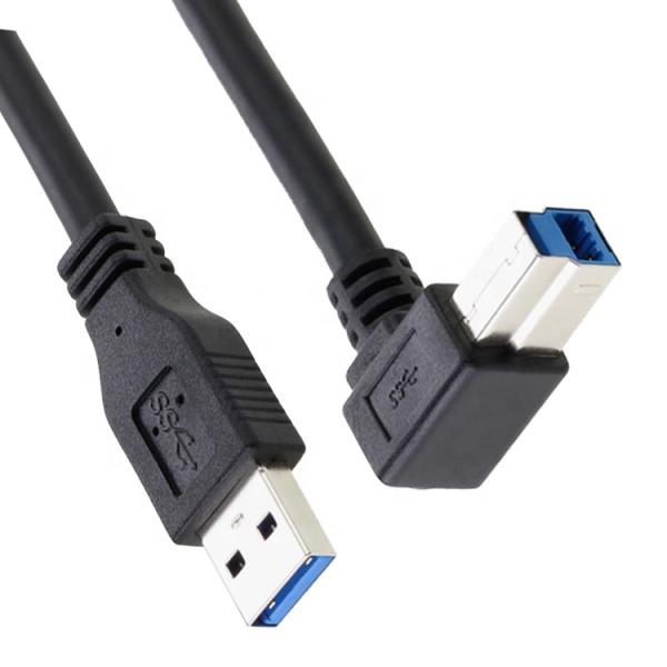 High Speed 5Gbps 90 Degree Right Angle USB 3.0 A Male to USB B Type Cable for Epson HP Printer