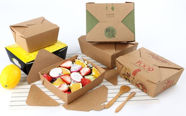 Quality 192*145mm Rectangular Biodegradable Disposable Fast Food Tray Box for sale