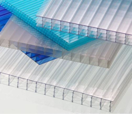 Clear Twin Wall Polycarbonate Roofing Sheet With Modern Design 4mm-20mm Thickness