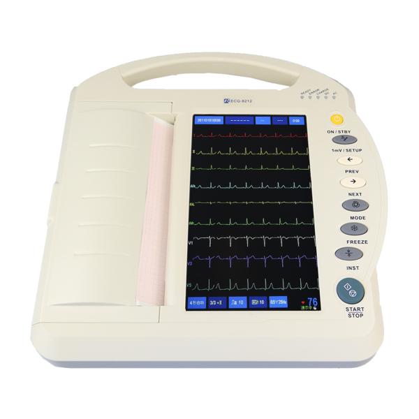 Quality 10.1 Inch Colorful LCD Medical ECG Machine Simultaneously Acquisition 12 Lead for sale