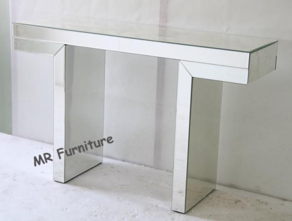 Quality Simple Full Beveled Mirrored Desk Table For Bedroom 105 * 38 * 78CM H Size for sale