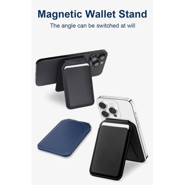Adjustable Magnetic Wallet 5 Card Holder Stand Secure Grip Finger Loop For IPone
