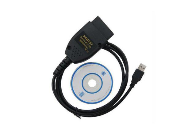 Quality Vag Com 15.7 Hex Can Usb Interface Vw Audi Car Diagnostic Tool Black Color for sale