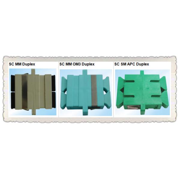SC Singlemode Duplex Fiber Optic Connector Adapters With Ceramic Sleeve Blue Color