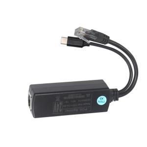 Buy cheap IEEE802.3af RJ45 TYPE-C Cable 12v 24v 48v POE Splitter Power Over Ethernet Adapter product