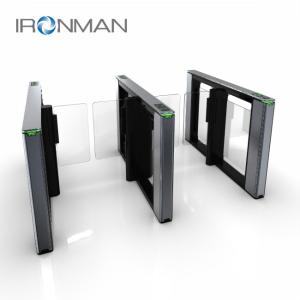 Automatic Access Control Turnstiles , Glass Swing Turnstile With Read Card