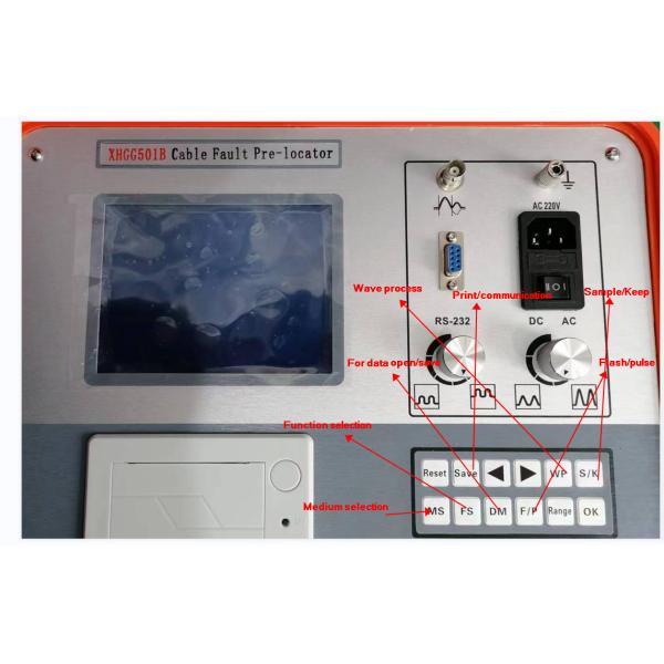 Medium Low Voltage Underground TDR Cable Fault Locator Portable Lightweight With Printer