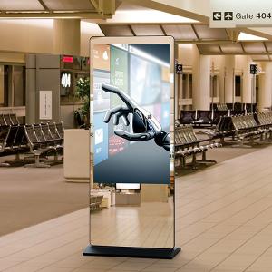 Buy cheap Floor Standing Tailored Touch Mirror Digital Signage Kiosk 1209.6*680.4mm product
