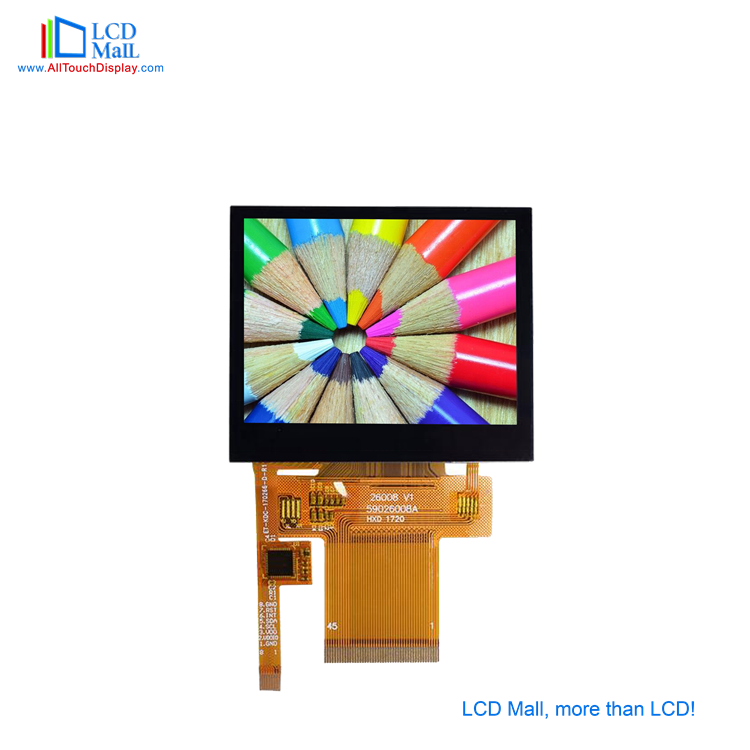 Full View Angle 3.5'' TFT LCD Touch Panel IPS Display 24 BIT RGB SPI Interface