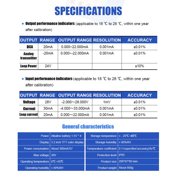 IP65 Thermocouple Calibration Equipment HART Communication Loop Calibrator