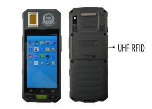 Rugged Android Handheld RFID Reader , Smartphone RFID Reader 5.0 Inch BH88