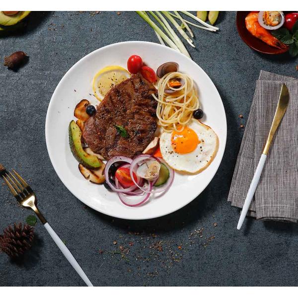 10" Ceramic Serving Dishes Smooth Surface Thinner High Hardness Φ260 Mm Diameter