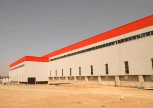 Prefabricated Long Span Steel Frame Industrial Warehouse With Customized Design