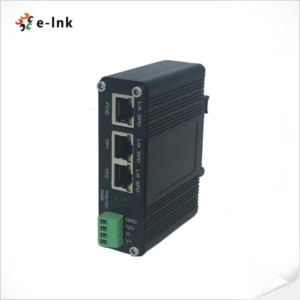 Quality Industrial PoE Splitter IEEE802.3af at 20W 12V DC Output PoE Switch for sale