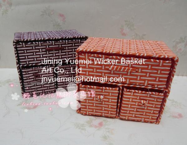 Quality rattan basket rattan furniture bookshelf drawer rattan storage holder rack layer for sale