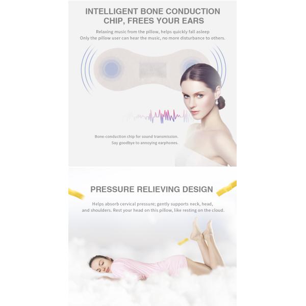 Bone Conduction Musical Memory Foam Pillows Anti Snore Orthopedic Type Health Care
