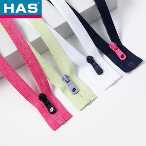 Buy cheap Colorful Nylon Zippers Customized White Open Ended Zip Auto Lock product