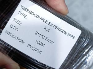 China KPX Thermocouple Type K Red Black Pvc Insulation Extension Cable 0.5*2 With Pvc Sheath on sale