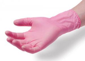 China Pink Transparent PVC Disposable Hand Gloves Latex Free Disposable Vinyl Gloves on sale