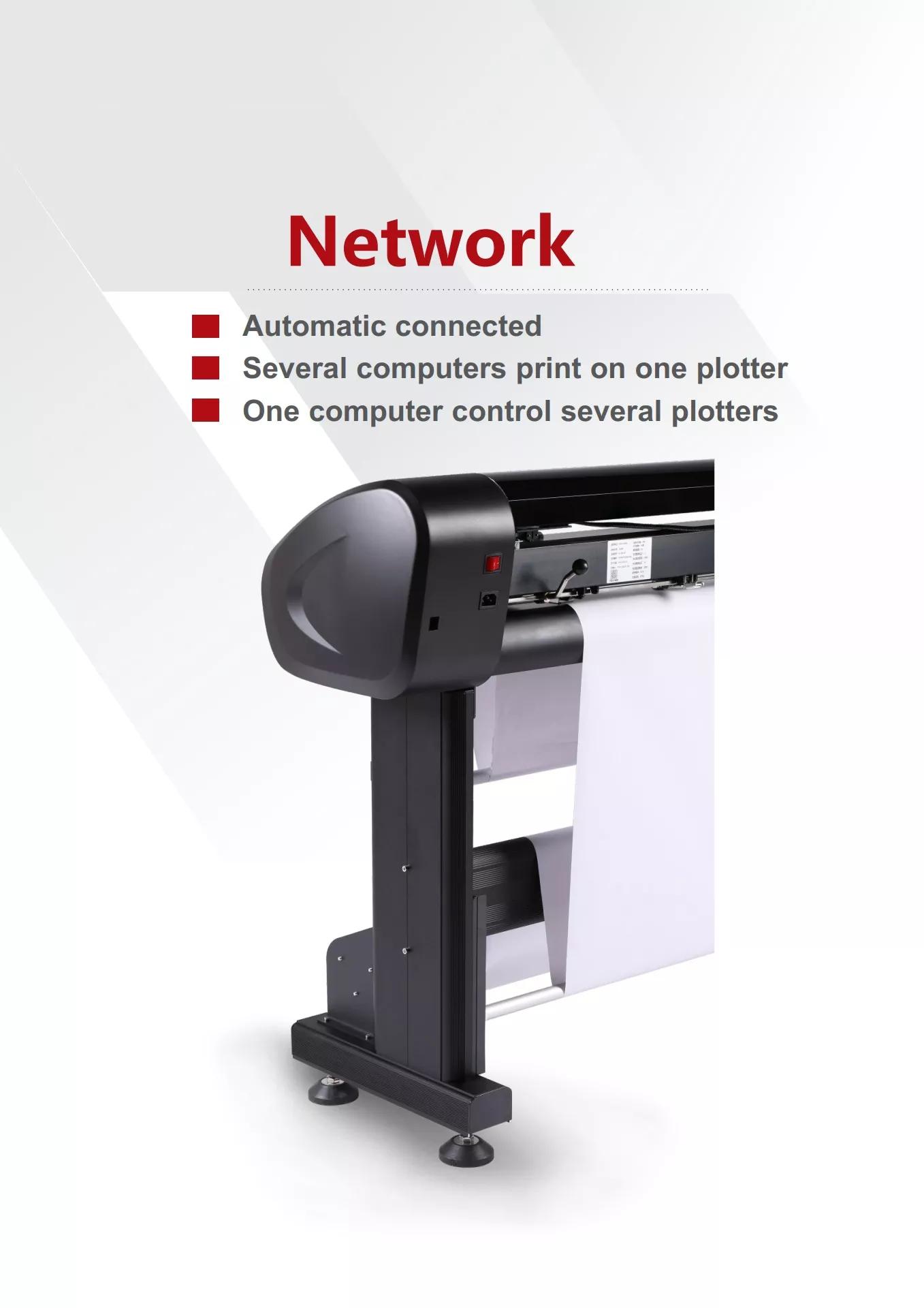 Refillable Continuous Big Ink Tank Printing Plotter with Cutting Blade and HPGL Support