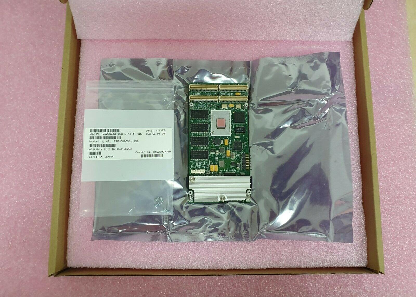 EMERSON PrPMC8005E-1261 PCI Mezzanine Card (PMC) | 450 MHz | MPC7410 PowerPC Microprocessor | 256 MB ECC SDRAM