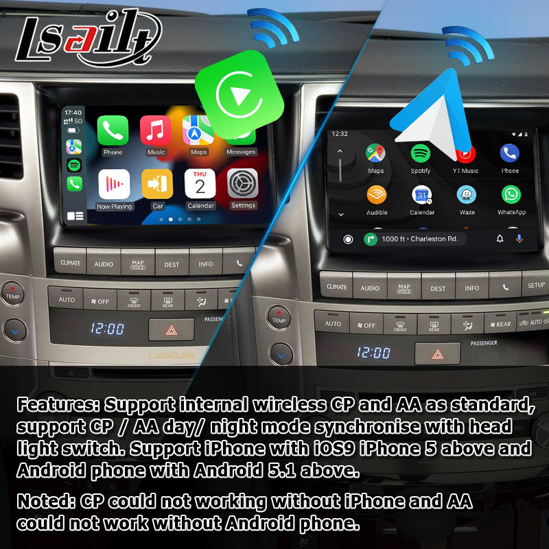 Lexus LX570 wireless Carplay Android auto OEM style upgrade interface box