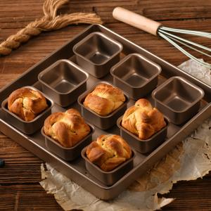 Customized Square Cupcake Mold Mini Non-Stick Small Toast Mold