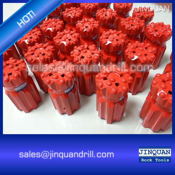 Quality T38 3" threaded button bits 76mm retrac drop center spherical buttons for sale