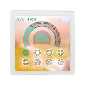 China Lcd Display Temperature Control WIFI Smart Wall Light Switch White Color on sale