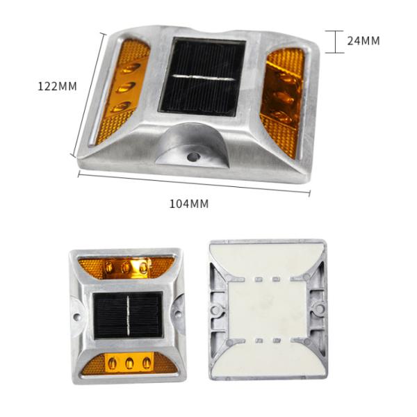 Road Safety Stud Safebuild IP68 Waterproof Solar Powered Aluminum Embedded Cat Eyes LED Road Studs