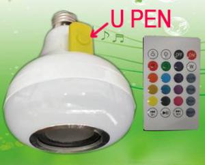 China House Bluetooth Color Changing Light Bulb , Custom Led Bluetooth Speaker Bulb on sale