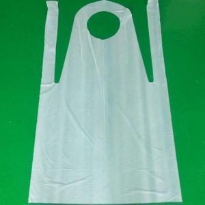 China White Protective Eco-friendly Oilproof Disposable Plastic Aprons on sale