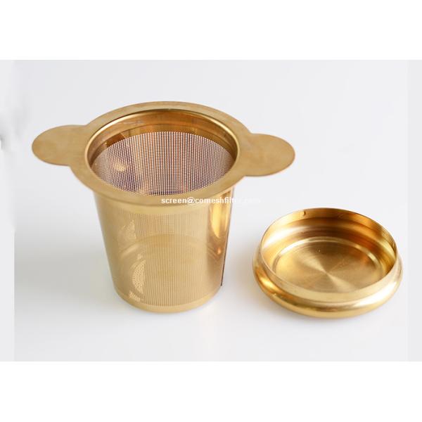 100x65mm Gold Stainless Tea Infuser For Loose Leaf Tea