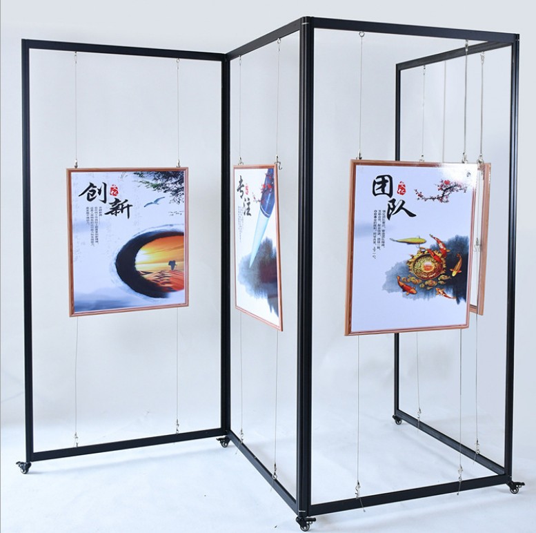 Kiosk & Screen Style Display Stands | Floor Displays with Cable Systems for displaying graphic panels, posters, artwork,