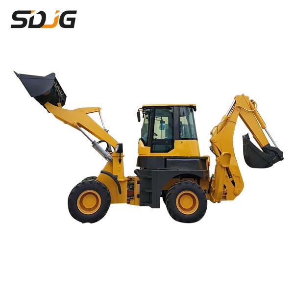 Quality 2500kg Towable Backhoe Loader Machine With 4 In 1 Bucket for sale