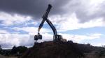 KM220 KM260 Clamshell Telescopic Armclamp Excavator Attachment With Shell