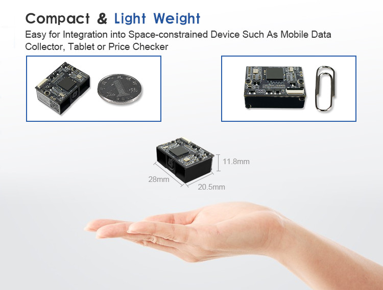 Embedded 1D 2D QR Code Barcode Scanner For POS Machine Handheld Device