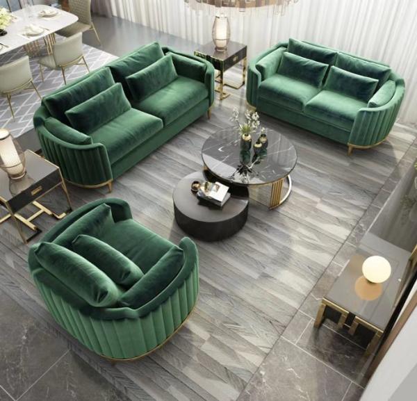 Quality Lobby Sofa Set Combination Modern Velvet Sofa Chair for sale