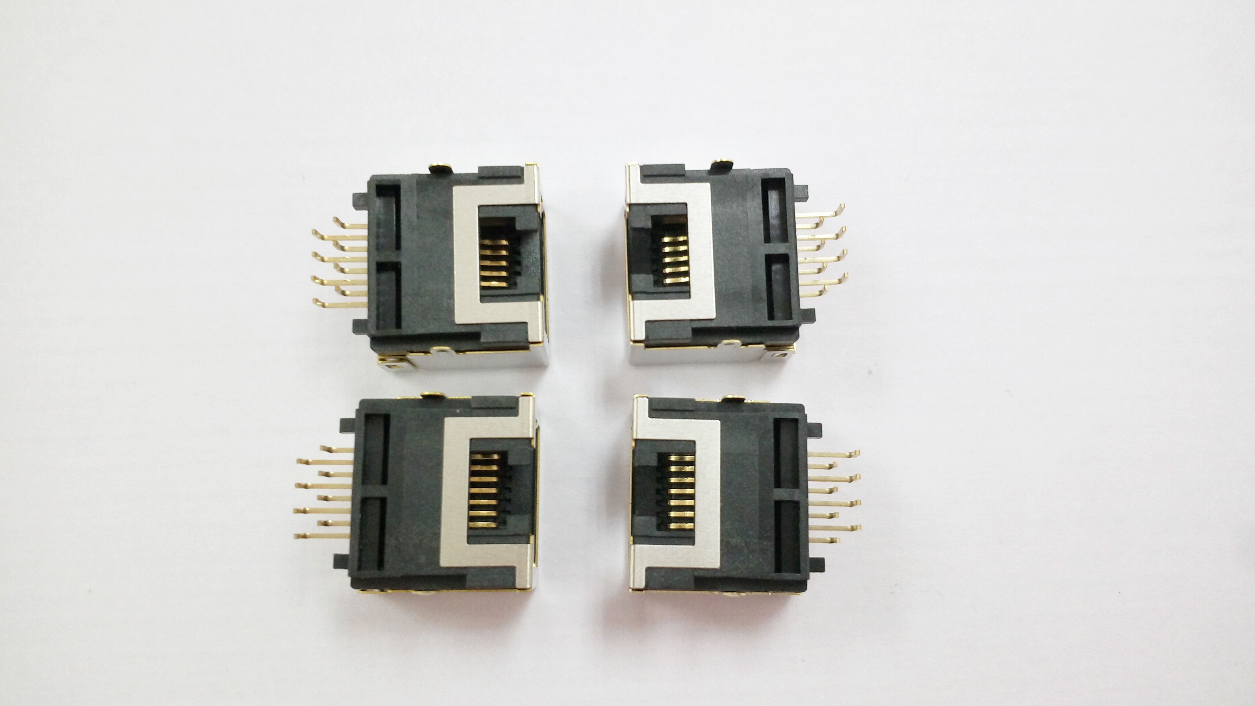 Low Profile RJ45 Female Jack 8P8C Sinking Board , HF Product , Shielded