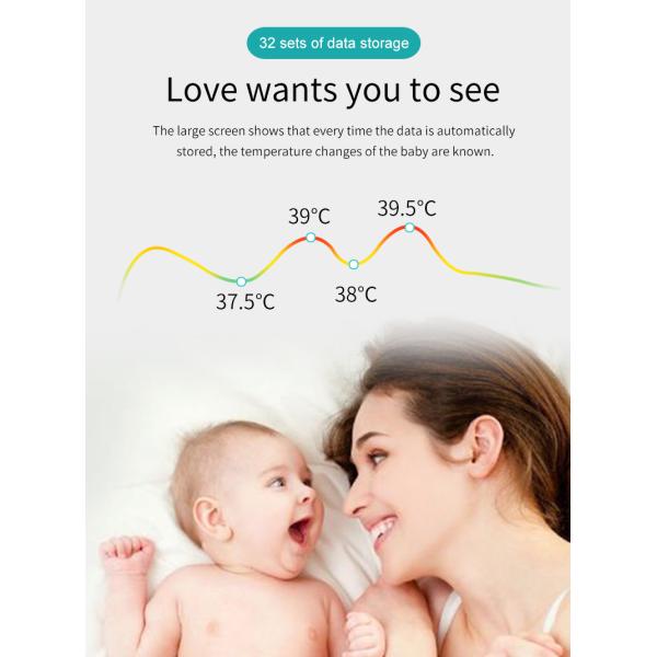 Eco - Friendly Infrared Forehead Thermometer Non Contact ABS Plastic Material