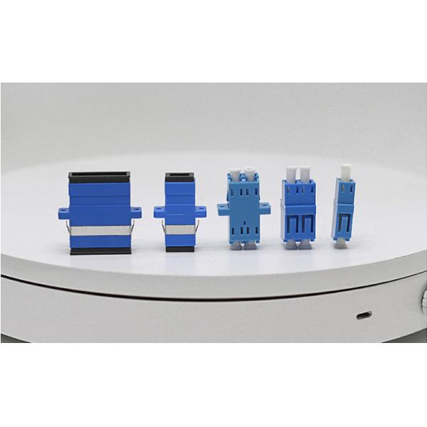 LC/UPC Fiber Optic Cable Adapter Duplex MM OM4 Flanged Violet Mikrolink OM4 Fiber