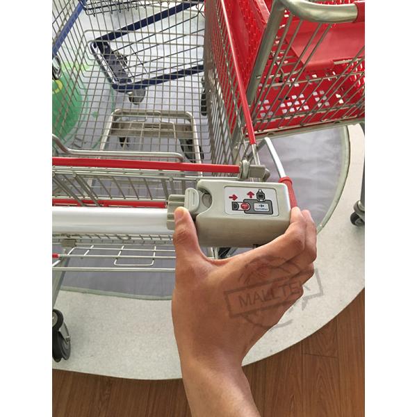 Supermarket Shopping Trolley Cart Series Safety Coin Lock System Widely Used