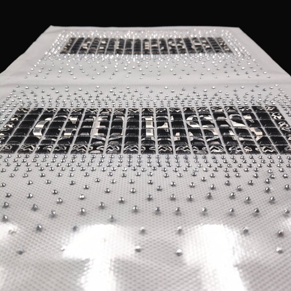 White Rhinestone Custom Shirt Patches , GUESS Letter Patches For Clothes