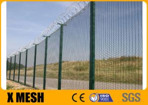 4mm Wire Anti Climb Mesh Fence 10.5ga Green Powder Coated