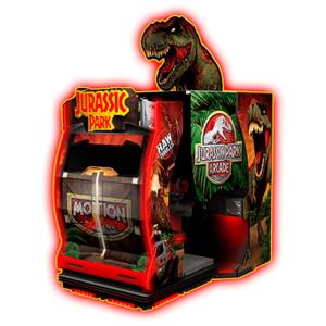 China Coin Operated Video Arcade Game Machine Shooting Gun Jurassic Park Games With Dynamic Platform on sale