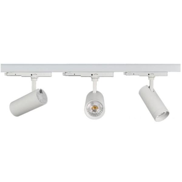 38 Degree LED Ceiling Track Lights 20w White Dimmable Lifud Driver 90RA IP20