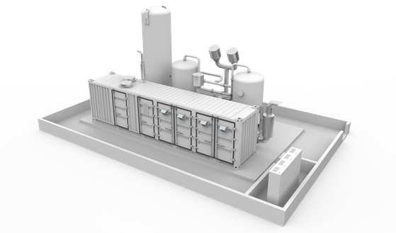 VSA Oxygen Generator system for gold mining