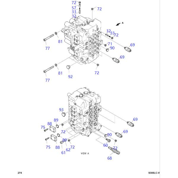 420 00295 DX300LC V Control Valve Seal Kit Solar Doosan Cylinder Seal Kit